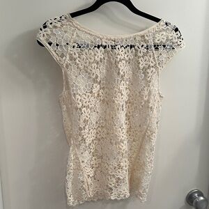 Source Unknown Cream Lace Blouse